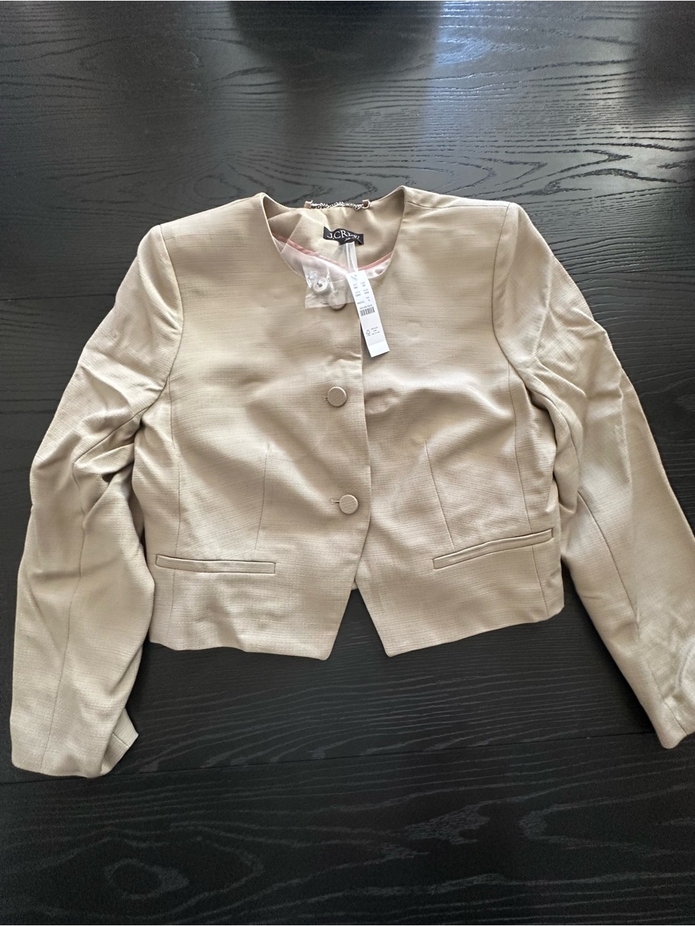 NWT J.Crew women's cropped blazer sz 8 washed hazelwood (C) - Picture 2 of 3